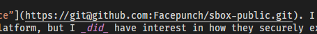Markdown showing the link in question is https://git@github.com:Facepunch/sbox-public.git